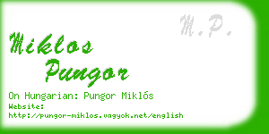 miklos pungor business card